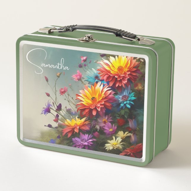 Floral Metal Lunch Box (Vorderseite)