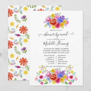 Floral mexikanische Fiesta Baby Dusche von Mail Einladung