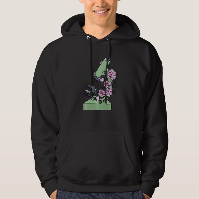 Floral Microscope Medical Laboratory Biology Micro Hoodie (Vorderseite)