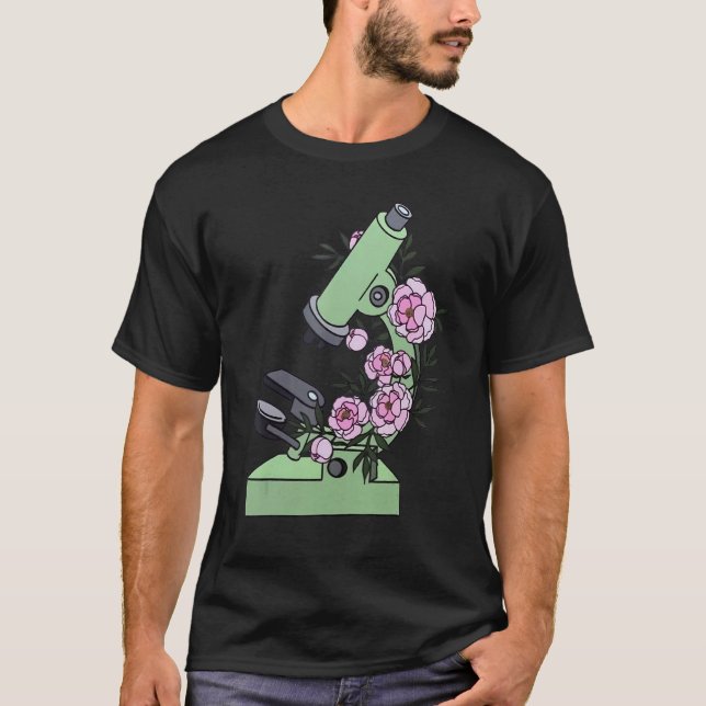 Floral Microscope Medical Laboratory Biology Micro T-Shirt (Vorderseite)