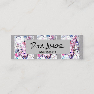 floral mini visitenkarte