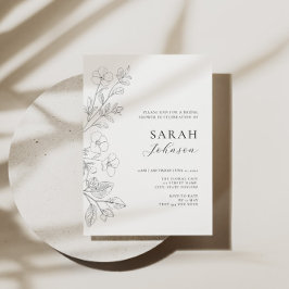 Floral Minimalist Bridal Shower Invitation  Einladung