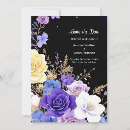 Floral Minimalistische Hochzeit Speichern Sie die Save The Date