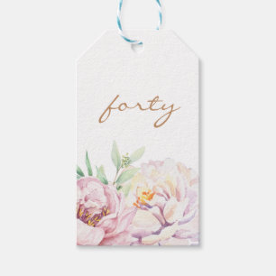 Floral Minimalistisches Personalisiertes Zeitalter Geschenkanhänger