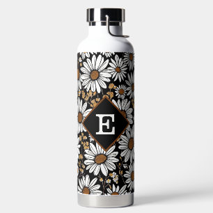 Floral mit Monogramm Trinkflasche