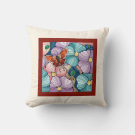 Floral mit Schmetterling Kissen