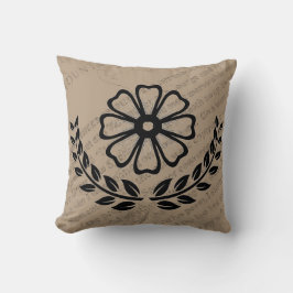 Floral mit Text - Polyester Kissen 16" x 16"