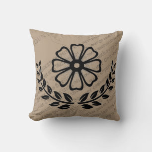 Floral mit Text - Polyester Kissen 16" x 16"