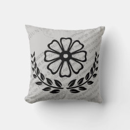 Floral mit Text - Polyester Kissen 16" x 16"