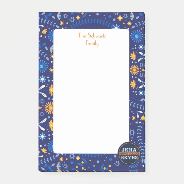 Floral Mitzvot Post-it Klebezettel (Vorderseite)