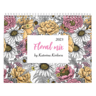Floral mix Calendar Kalender