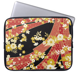 Floral Mix Kimono Pattern Laptopschutzhülle