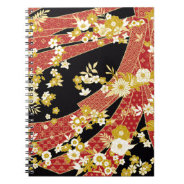 Floral Mix Kimono Pattern Notizblock