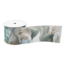 Floral modern blau mädchenhaft elegant stilvoll satinband