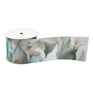 Floral modern blau mädchenhaft elegant stilvoll satinband