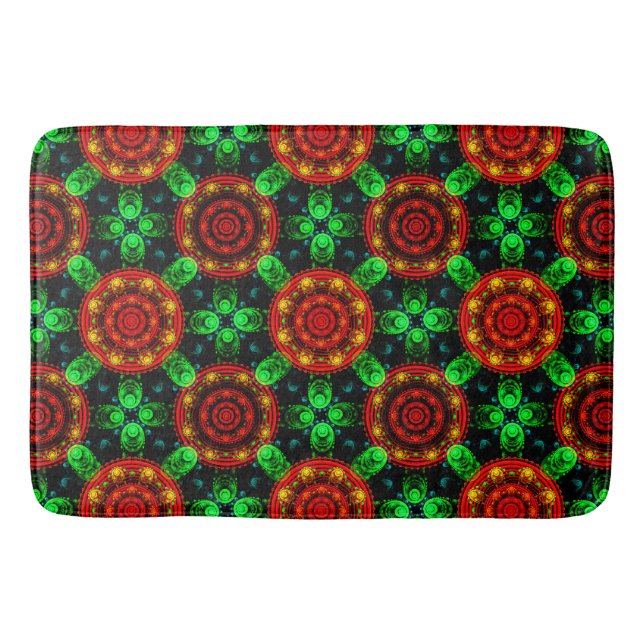 Floral Modern Boho Elegant Abstract Pattern #504 Badematte (Vorderseite)