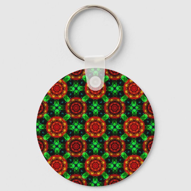 Floral Modern Boho Elegant Abstract Pattern #504 Schlüsselanhänger (Vorderseite)