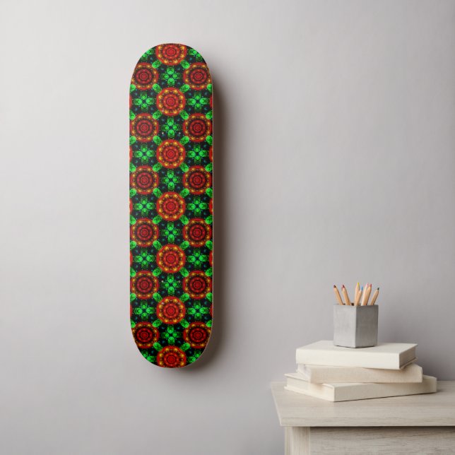 Floral Modern Boho Elegant Abstract Pattern #504 Skateboard (Wandkunst)
