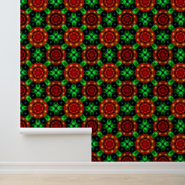 Floral Modern Boho Elegant Abstract Pattern #504 Tapete (Anwendung)