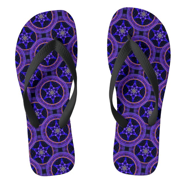 Floral Modern Boho Elegant Abstract Pattern #505 Flip Flops (Fußbett)
