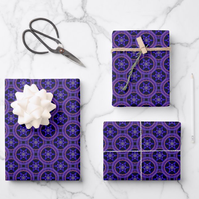 Floral Modern Boho Elegant Abstract Pattern #505 Geschenkpapier Set (Vorderseite)