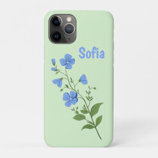Floral modern daisy blue girly elegant stylish Case-Mate iPhone hülle