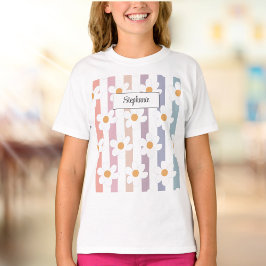 Floral Modern Daisy Girly T-Shirt