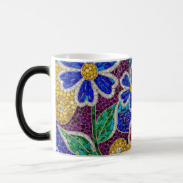 floral modern mosaic pattern ceramic mug verwandlungstasse