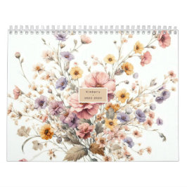 Floral modern pink mädchenhaft elegant stilvoll kalender