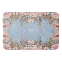 Floral Modernes Vintages Blaues Rosenwasser