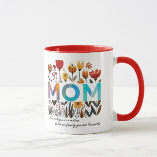Floral MOM mug Tasse