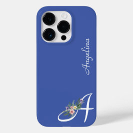 Floral Monogram A Retirement Case-Mate iPhone 14 Pro Hülle