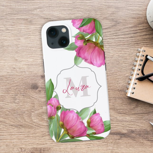 Floral Monogram Aquarell Pink Moderne Case Mate i (Von Creator hochgeladen)