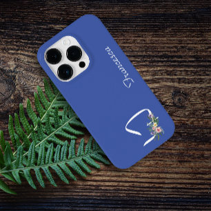 Floral Monogram F Retirement Case-Mate iPhone 14 Pro Hülle