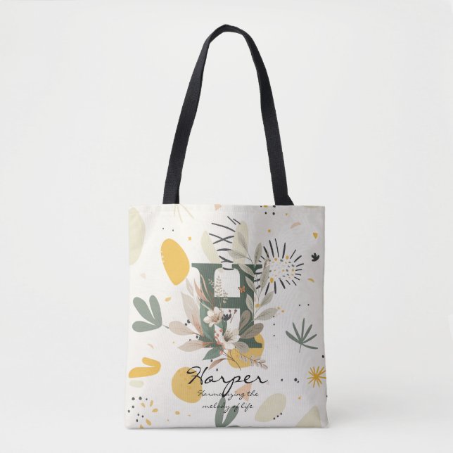 Floral Monogram H – Vibrant Botanical Letter Art (Vorderseite)