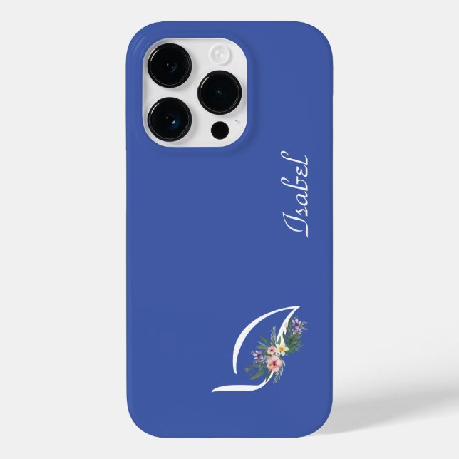 Floral Monogram I Retirement Case-Mate iPhone Hülle (Rückseite)