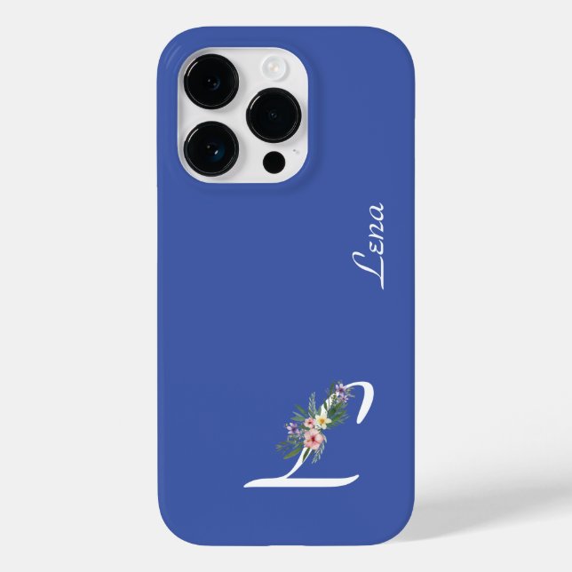 Floral Monogram I Retirement Case-Mate iPhone Hülle (Rückseite)