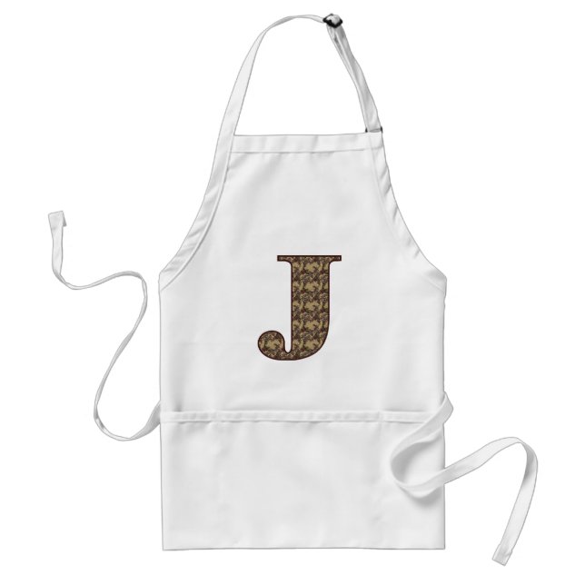 Floral Monogram Initial J Elegant Schürze (Vorne)