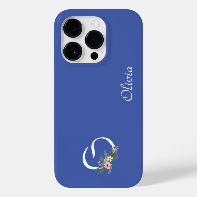 Floral Monogram Letter O Retirement Gift Case-Mate iPhone Hülle (Rückseite)