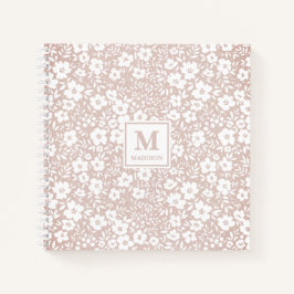 Floral Monogram Notebook Journal Notizbuch
