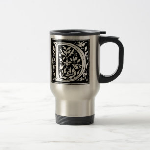 Floral Monogramm "D" - Tasse