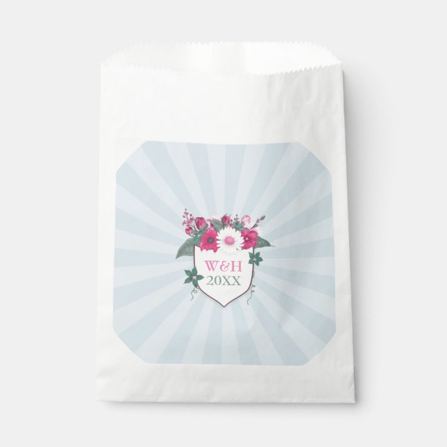 Floral-Monogramm Geschenktütchen (Vorderseite)