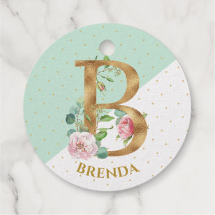 Floral monogramm leter B ist für Brenda Geschenkanhänger