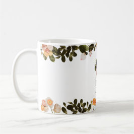 Floral Monogramm "S "Initiale Tasse