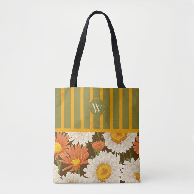 Floral Monogramm-Tasche (Vorderseite)