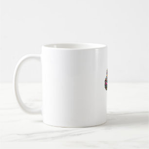 Floral Moo Deng Baby Hippo Hippopotamus Zootier Kaffeetasse