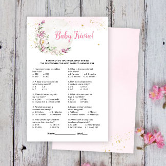 Floral Moon Baby Showtrivia Spiel