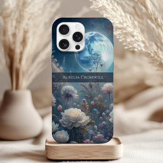 Floral Moon Magic Design mit Individuelle Name Case-Mate iPhone Hülle