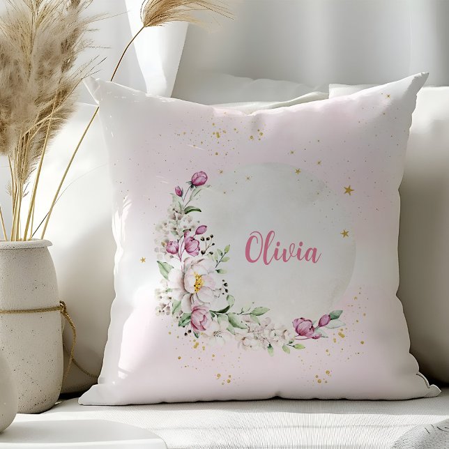 Floral Moon Pink Kissen (Von Creator hochgeladen)