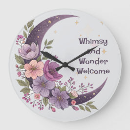 Floral Moon Wall Uhr